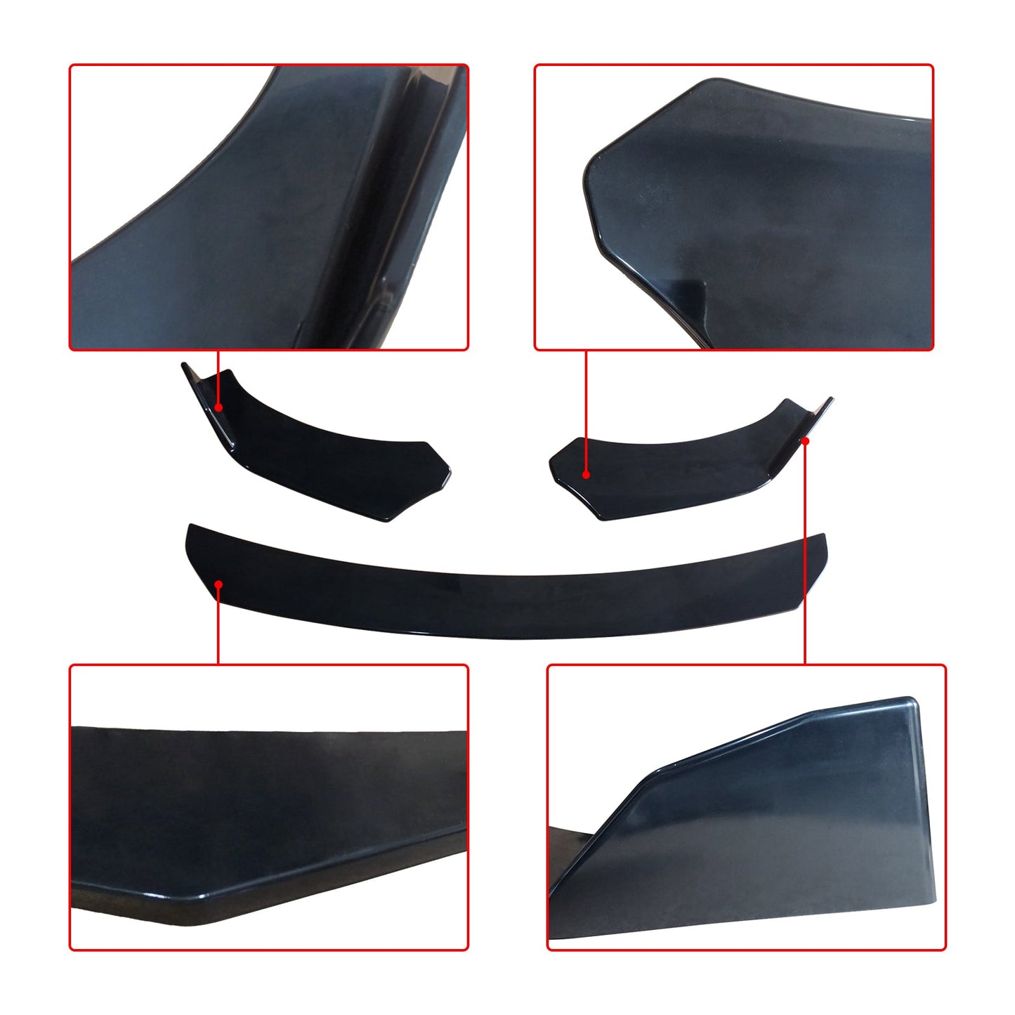 NINTE Universal Front Bumper Lip Body Kit Spoiler BMW Audi Benz Mazda Honda Civic Audi Q5