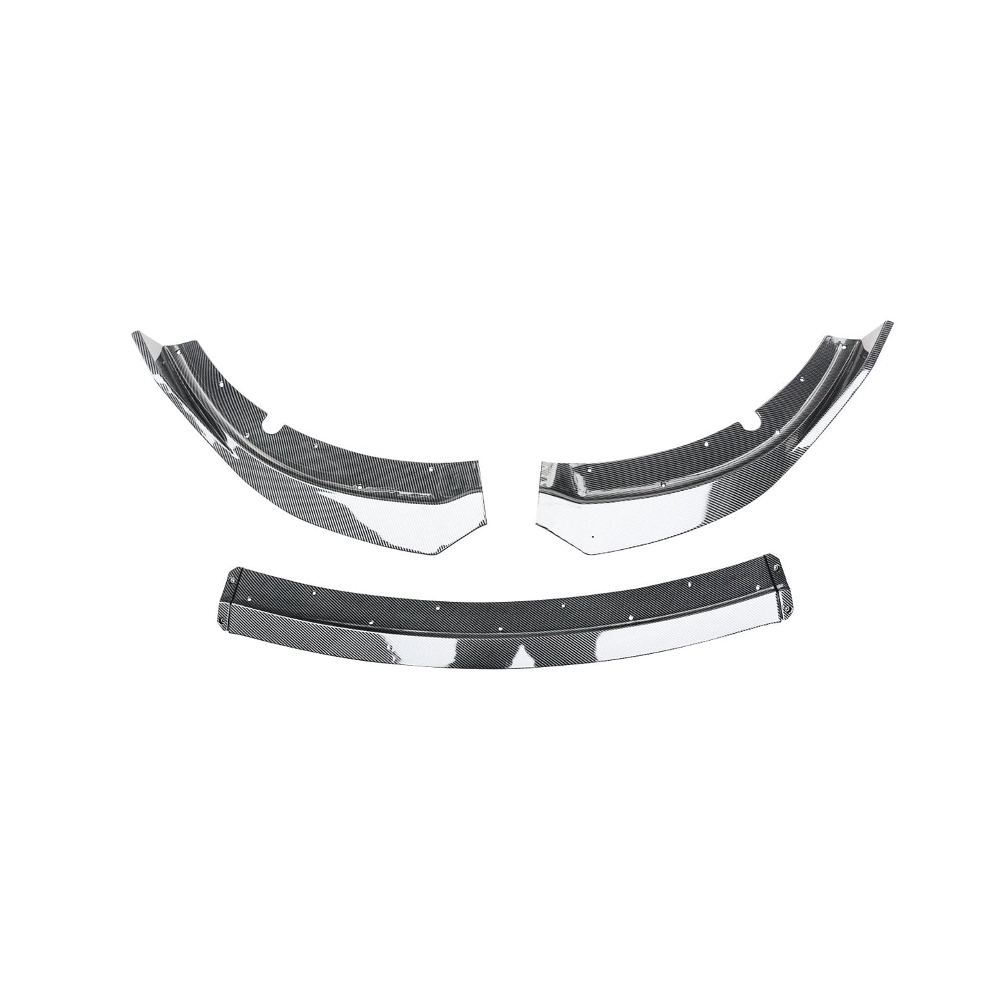 NINTE Front Lip For 2015-2022 Dodge Charger SRT Scat Pack ABS 3PCs Front Bumper Splitter