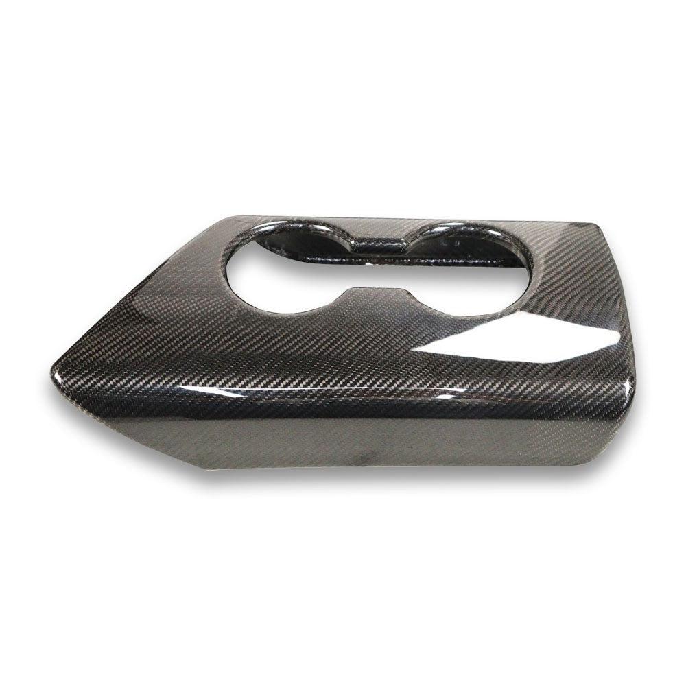 Carbon Fiber Armrest Console Cup Holder Cover - Toyota A90 Supra