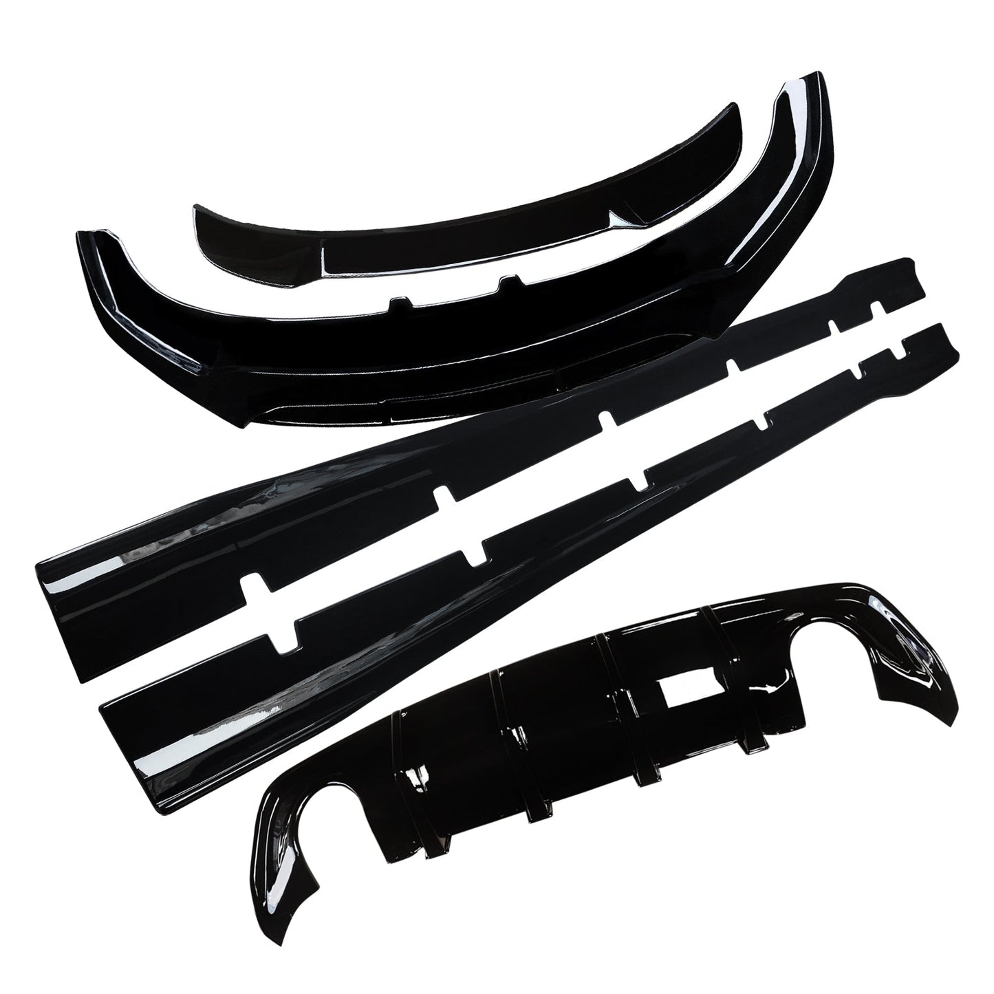 NINTE Front Lip Side Skirts Spoiler Diffuser Fits 2020 2021 2022 2023 Dodge Charger SRT Hellcat Widebody ABS