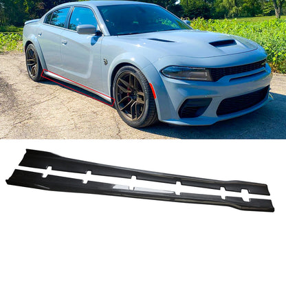 NINTE Side Skirts For 2020 2021 2022 2023 Dodge Charger Widebody Rocker Panel Extension Lip Body Kits