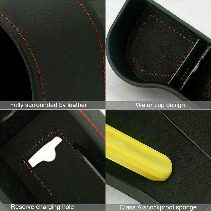 NINTE Car Seat Gap Catcher Filler Storage Box Pocket Organizer Holder PU SUV 2 Packs